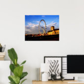 (UK) Beautiful LONDON EYE Scenery Poster (Heimbüro)
