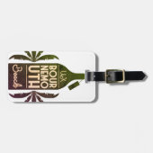 UK Bournemouth Beach Green Bottle Gepäckanhänger (Vorderseite horizontal)