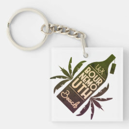 UK Bournemouth Beach Green Bottle Schlüsselanhänger