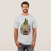 UK Bournemouth Beach Green Bottle T-Shirt (Vorne ganz)