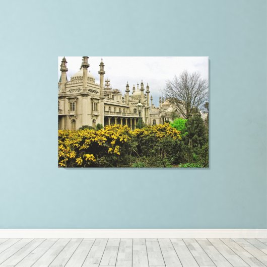 (UK) Brighton Pavillion Wrapped Canvas Leinwanddruck (Insitu (Holzboden))