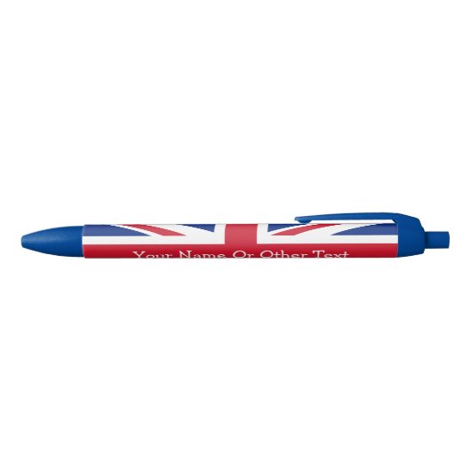 UK Brite Union Jack Personalisiert Patriotic Flag Kugelschreiber (Oberseite)