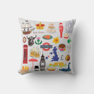 UK britische Symbole Kissen