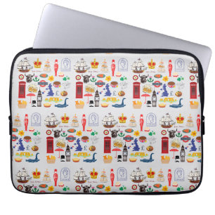 UK britische Symbole Laptopschutzhülle