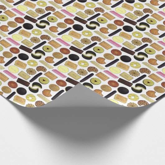 UK British Biscuits Shortbread Rich Tea Digestives Geschenkpapier (Ecke)