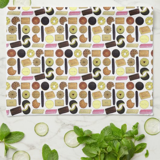 UK British Biscuits Shortbread Rich Tea Digestives Geschirrtuch (Gefaltet)