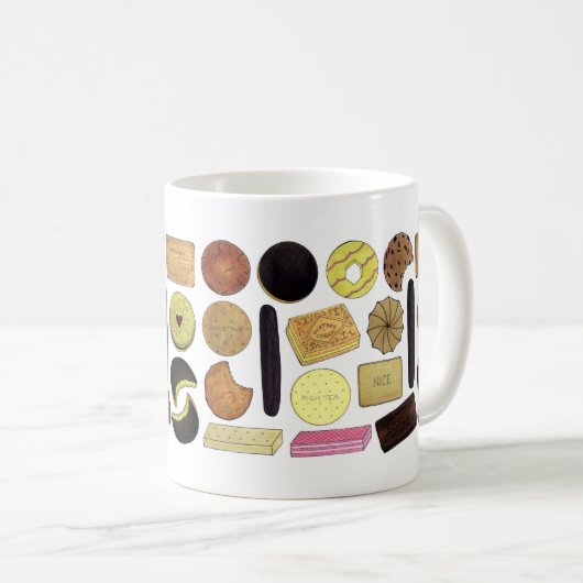 UK British Biscuits Shortbread Rich Tea Digestives Kaffeetasse (VorderseiteRechts)