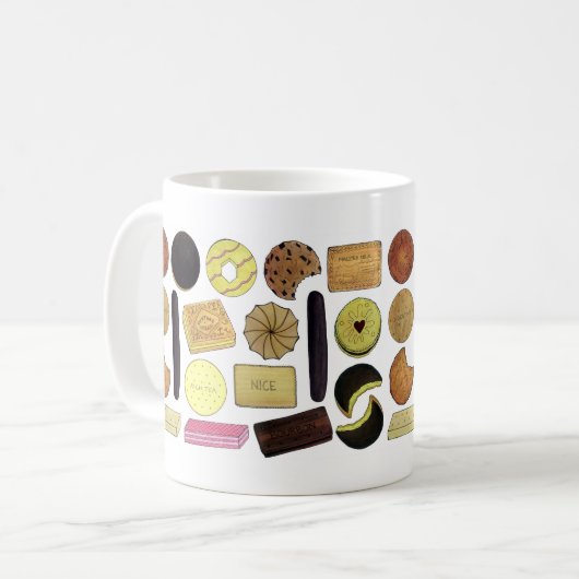 UK British Biscuits Shortbread Rich Tea Digestives Kaffeetasse (Vorderseite Links)