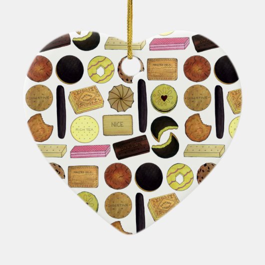 UK British Biscuits Shortbread Rich Tea Digestives Keramik Ornament (Hinten)