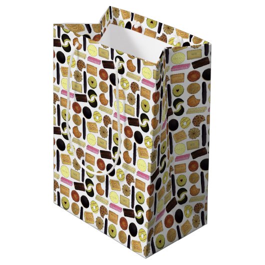 UK British Biscuits Shortbread Rich Tea Digestives Mittlere Geschenktüte (Rückseite Schrägansicht)