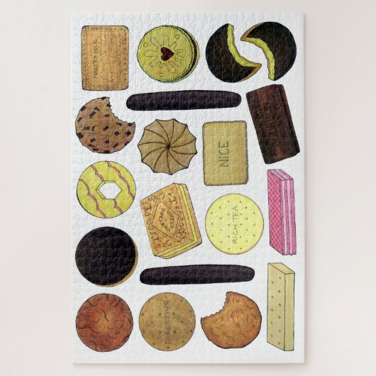 UK British Biscuits Shortbread Rich Tea Digestives Puzzle (Vertikal)