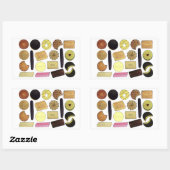 UK British Biscuits Shortbread Rich Tea Digestives Rechteckiger Aufkleber (Blatt)