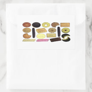 UK British Biscuits Shortbread Rich Tea Digestives Rechteckiger Aufkleber