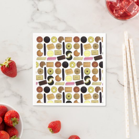 UK British Biscuits Shortbread Rich Tea Digestives Serviette (Beispiel)