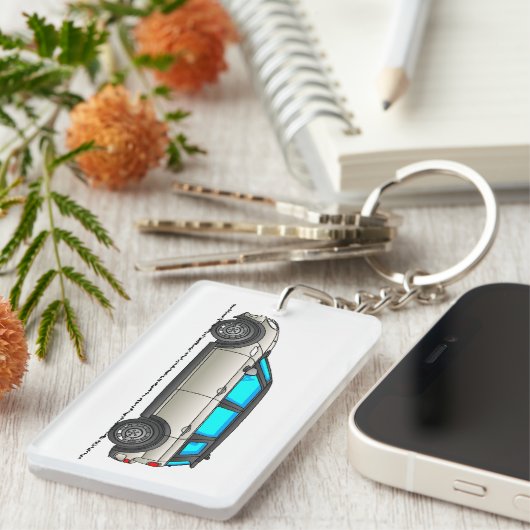 UK British London Theme Classic Car Keyring Schlüsselanhänger (Vorderseite rechts)