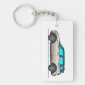 UK British London Theme Classic Car Keyring Schlüsselanhänger (Vorderseite)