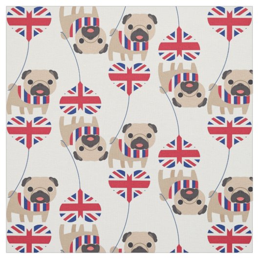 UK British Mops Fabric Stoff (Muster)