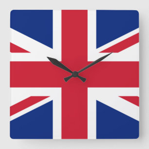 UK British Union Jack Flag Quadratische Wanduhr
