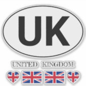 UK Car Sticker Set / British travel Union Jack /GB (Vorderseite)