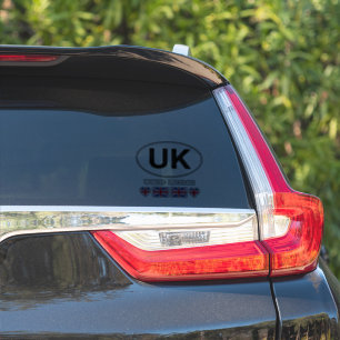 UK Car Sticker Set / British travel Union Jack /GB