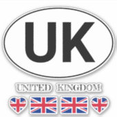 UK Car Sticker Set / British travel Union Jack /GB (Vorderseite)