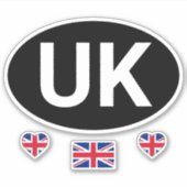 UK Car Sticker travel Set / British Union Jack /GB (Vorderseite)