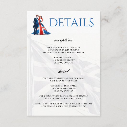 UK Couple Begleitkarte (Vorderseite)