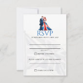 UK Couple RSVP Card Karte (Vorderseite)