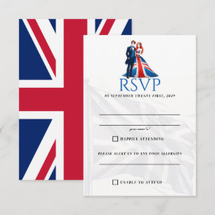 UK Couple RSVP Card Karte