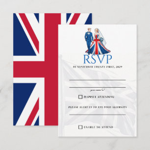 UK Couple RSVP Card Karte