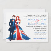 UK Couple Wedding Einladung (Vorderseite)