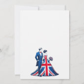 UK Couple Wedding Einladung (Rückseite)