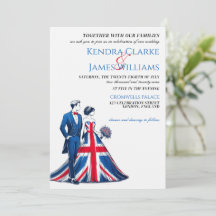 UK Couple Wedding Einladung
