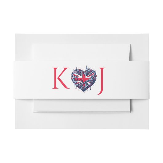 UK Couple Wedding Einladungsbanderole (Vorderseite Beispiel)