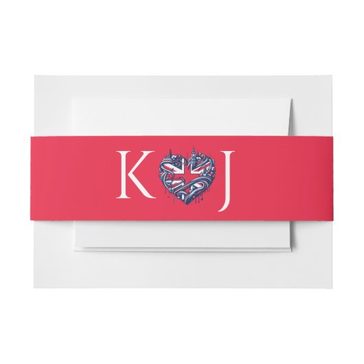 UK Couple Wedding Einladungsbanderole (Vorderseite Beispiel)