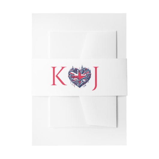 UK Couple Wedding Einladungsbanderole (Vorderseite Beispiel)