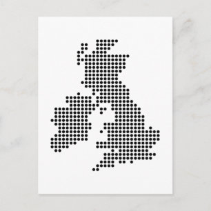 Uk Dot Map Postkarte
