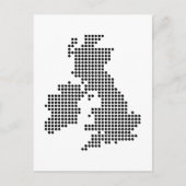 Uk Dot Map Postkarte (Vorderseite)