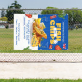 UK-Edition Leckerer Fish-N-Chips-Restaurant anpass Banner (InSitu)