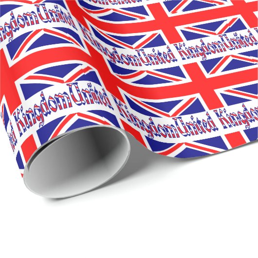 UK Flag Gift Geschenkpapier (Rolleneckpunkt)