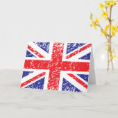 UK Flag Happy Holidays Card / Add Your Text Karte (Gelbe Blume)