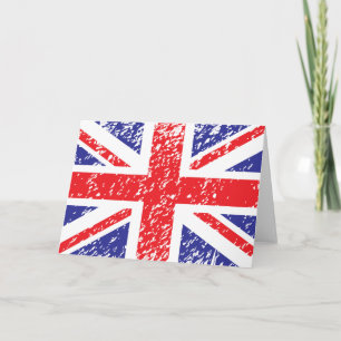 UK Flag Happy Holidays Card / Add Your Text Karte