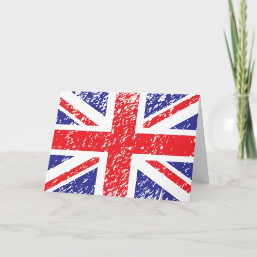 UK Flag Happy Holidays Card / Add Your Text Karte (Vorderseite)