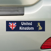 UK Flag Heart + Karte Autoaufkleber (Auf Auto)