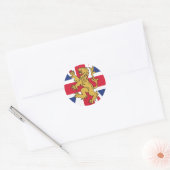 UK Flag Lion Runder Aufkleber (Umschlag)