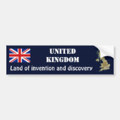 UK Flag + Map Autoaufkleber (Vorne)