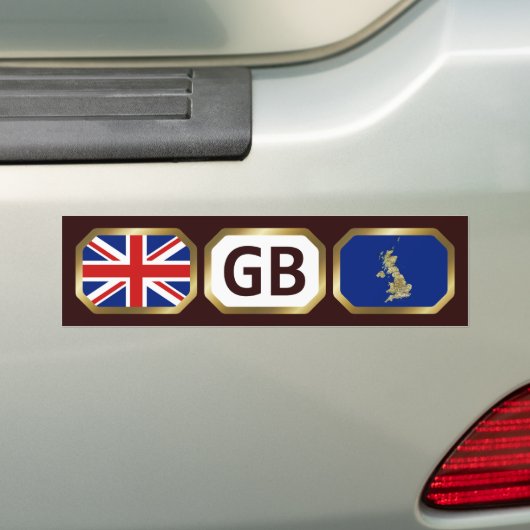 UK Flag Map Code Autoaufkleber (Auf Auto)