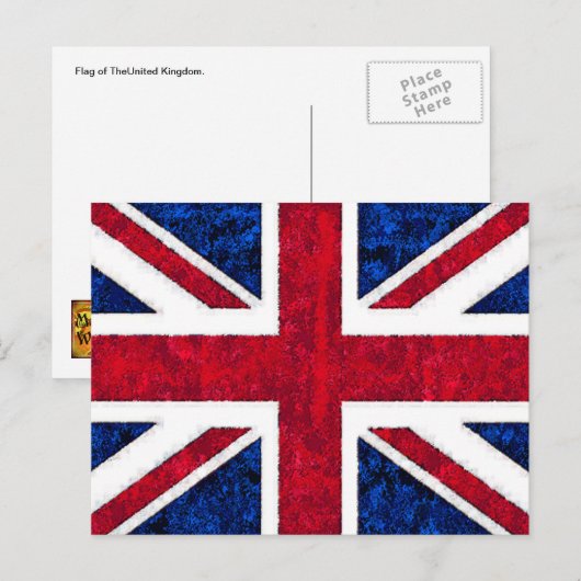 UK FLAG POSTKARTE (Vorne/Hinten)