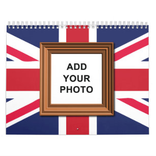 UK Flag Union Jack Add Your Foto Vintag 2025 Kalender
