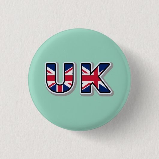 UK Flag Union Jack British Pride Round Button (Vorderseite)